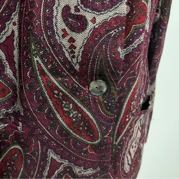 EUC Vintage 1970s Paisley Blazer Jacket Women Size 10 ILGWU Union Made USA - Picture 6 of 8